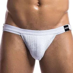 MOB Eroticwear Jockstrap Fetish Swim Blanc